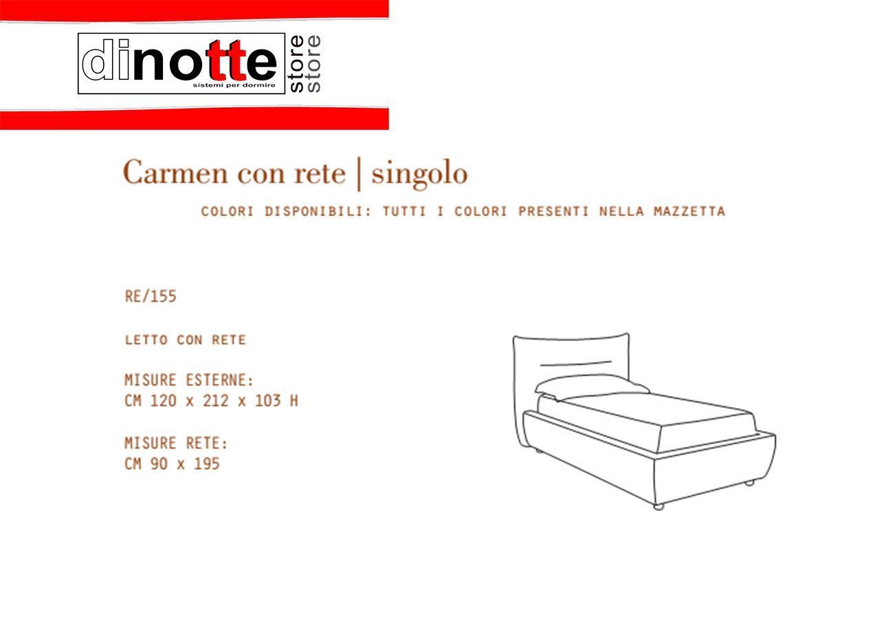 Di Notte Store. LETTO SINGOLO IMBOTTITO CARMEN CON RETE KIT RE/155 Di Notte Store. LETTO SINGOLO IMBOTTITO CARMEN CON RETE KIT RE/155