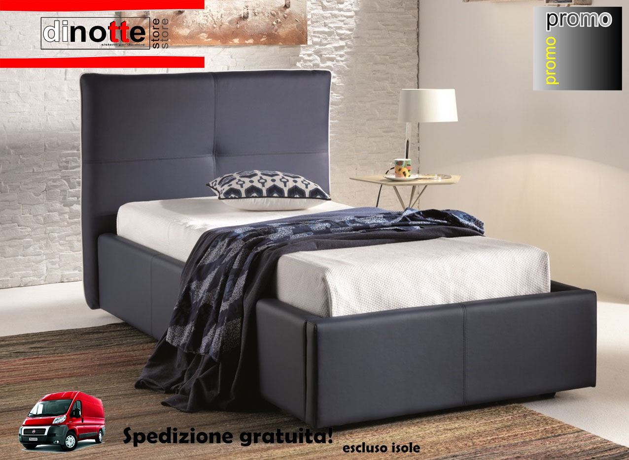 Letto Singolo Imbottito Contenitore.Di Notte Store Letto Singolo Imbottito Daniela Con Contenitore Re 164