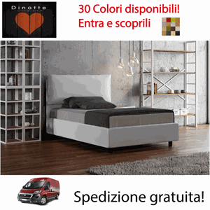 Immagine di Letto Contenitore Una Piazza E Mezza ALEA Colori A Scelta