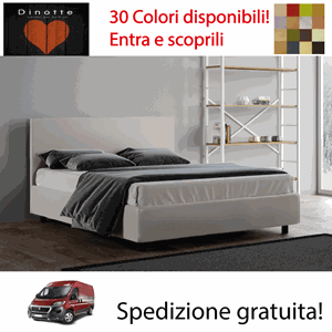 Immagine di Letto Contenitore Una Piazza E Mezza LUCY Colori A Scelta