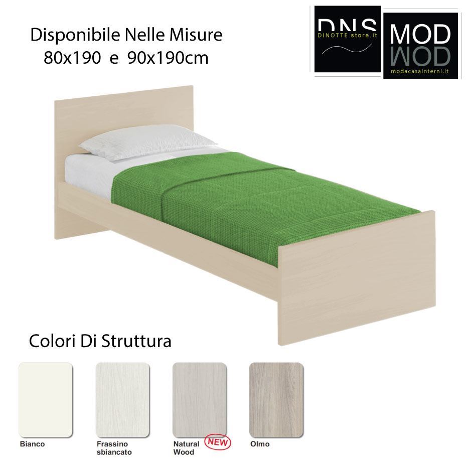 Di Notte Store. LETTO SINGOLO SM4401 SEMPLICE Con Rete/Cassetto Estraibile