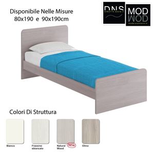 Immagine di LETTO SINGOLO SM4403 LUNA Con Rete Estraibile/Coppia Cassetti