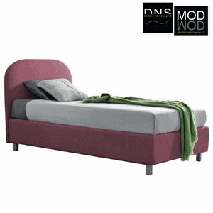 Immagine di LETTO CONTENITORE IMBOTTITO SINGOLO BIANCA