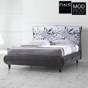 Immagine di Letto Imbottito Stilfar ANDROMEDA Matrimoniale Personalizzabile con Swarovski Vari Colori e Tessuti cat. E a Scelta