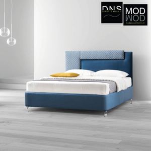 Immagine di Letto Imbottito Stilfar SPAZIO DINAMIC Matrimoniale Personalizzabile Vari Colori e Tessuti cat. E a Scelta