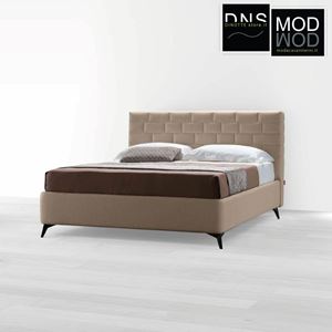 Immagine di Letto Imbottito Stilfar WALL Matrimoniale Personalizzabile Vari Colori e Tessuti cat. E a Scelta