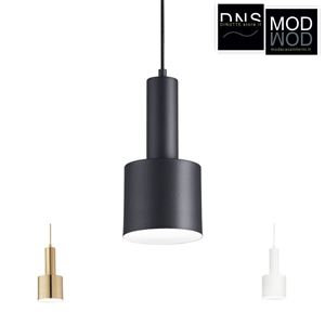 Immagine di Lampada a Sospensione Ideal Lux HOLLY E27 Bianco - Nero - Ottone