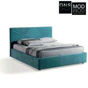 Immagine di Letto Matrimoniale Stilfar DolceInterni Imbottito Contenitore IRIS Rivestimento Personalizzabile