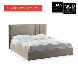 Immagine di Letto Matrimoniale Stilfar DolceInterni Imbottito Contenitore LARICE  In Tessuto Pronta Consegna