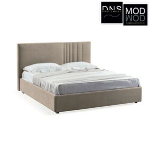Immagine di Letto Matrimoniale Stilfar DolceInterni Imbottito Contenitore LARICE Rivestimento Personalizzabile