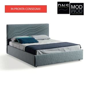 Immagine di Letto Matrimoniale Stilfar DolceInterni Imbottito Contenitore PEONIA In Tessuto Pronta Consegna