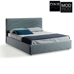 Immagine di Letto Matrimoniale Stilfar DolceInterni Imbottito Contenitore PEONIA Rivestimento Personalizzabile