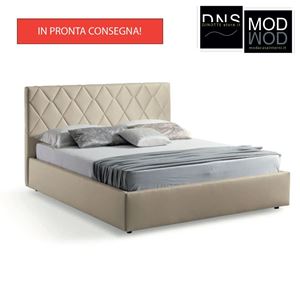 Immagine di Letto Matrimoniale Stilfar DolceInterni Imbottito Contenitore MIMOSA In Ecopelle Pronta Consegna