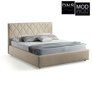 Immagine di Letto Matrimoniale Stilfar DolceInterni Imbottito Contenitore MIMOSA Rivestimento Personalizzabile