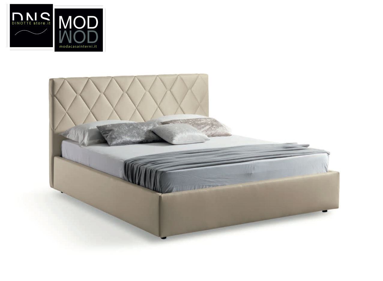 Di Notte Store. Letto Matrimoniale Stilfar DolceInterni Imbottito  Contenitore MIMOSA Rivestimento Personalizzabile