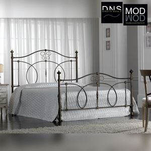Immagine di Letto In Ferro Battuto Matrimoniale Ales GIADA 2 Colori A Scelta