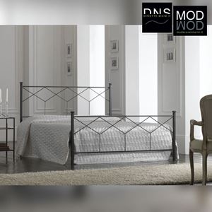 Immagine di Letto In Ferro Battuto Matrimoniale Ales INTRECCIO Nero Grafite