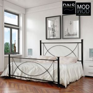 Immagine di Letto In Ferro Battuto Matrimoniale Ales LAGUNA Nero Grafite
