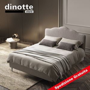 Immagine di Letto Matrimoniale Imbottito Contenitore In Tessuto BARBARA Pronta Consegna
