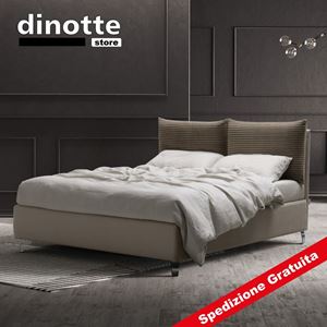 Immagine di Letto Matrimoniale Imbottito Contenitore FRANCESCA In Tessuto Pronta Consegna