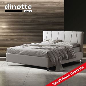 Immagine di Letto imbottito matrimoniale Fatima con rete o box contenitore. Pronta consegna.