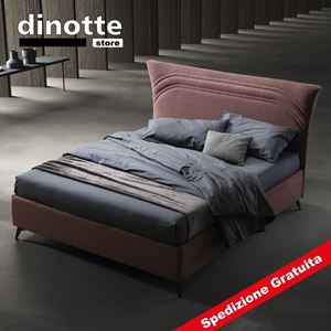 Immagine di Letto Matrimoniale Imbottito Contenitore In Tessuto CECILIA  pronta consegna
