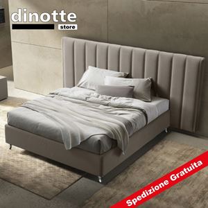 Immagine di Letto Matrimoniale Imbottito Contenitore In Tessuto MIA XL  pronta consegna