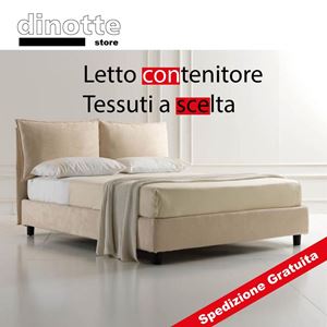 Immagine di Letto Matrimoniale Imbottito Contenitore  Mito