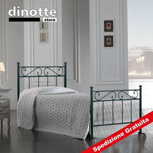 Immagine di Letto In Ferro Battuto Singolo TEVERE  Colori A Scelta