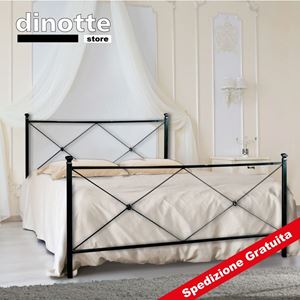 Immagine di Letto In Ferro Battuto Matrimoniale ALBA Nero Grafite