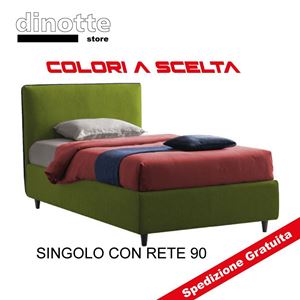 Immagine di LETTO IMBOTTITO EMMA SINGOLO CON RETE DA 90 SFODERABILE LETTO RAGAZZO RAGAZZA