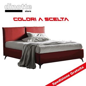 Immagine di Letto Matrimoniale Imbottito Esther con tessuti a scelta bordino a contrasto