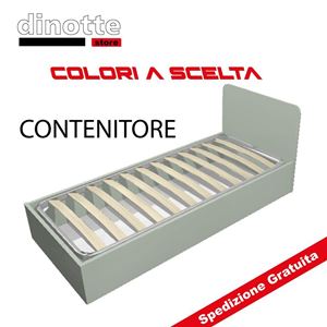 Immagine di LETTO SINGOLO CONTENITORE IN LEGNO LUNA ART.4504 VARI COLORI