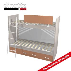 Immagine di LETTO A CASTELLO CON RETI A DOGHE 4640 CASSETTI