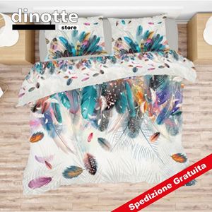 Immagine di LENZUOLA COPRILETTO MATRIMONIALE DIGITALE PIUME QUADRIFOGLIO GIPETEX