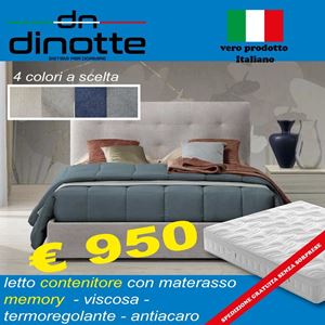 Immagine di LETTO CONTENITORE ROMANTIC + MATERASSO MEMORY