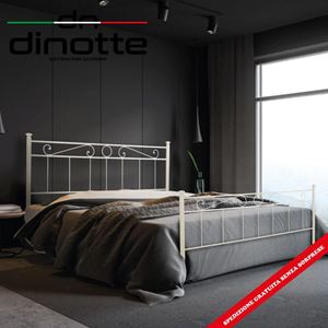 Immagine di Letto matrimoniale in ferro TEVERE decorato a mano